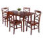 Table de salle à manger Chadwell, ensemble de 5 pièces avec chaises à dossier en noyer