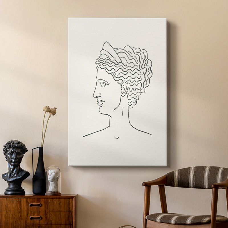 Bustes grecs III - galerie Cavas sur mesure, H 60 po x l 40 po