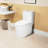 1.1/1.6 Toilet, Elongated, Ceramic, White, Comfortable, Soft Close Seat, & , T036wt White , Comfortable Height,