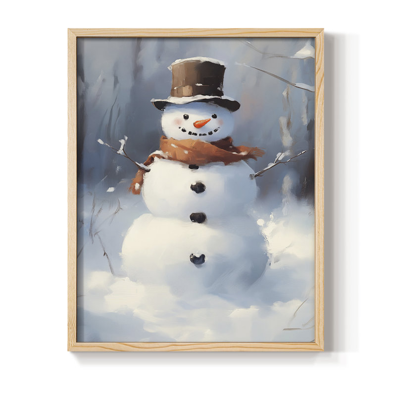 Art des Fêtes de Noël - série 2 - CEC XXXI, reproduction encadrée - bois massif, H 11 po x l 9 po, Naturel