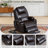 Set Of Two Power Swivel Rocker Chon For Adults - Rocking Recliner With Heat And Massage/Cup Holder/LED Lights/USB & Type-C Ports/Side Pocket For Living Room-363682184