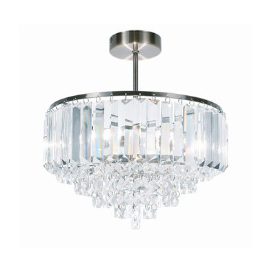 Beckman Crystal Semi Flush Mount