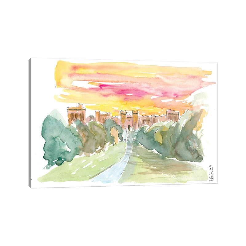 «Windsor Castle England At Wonderful Morning» par Markus & Martina Bleichner, peinture sur toile tendue