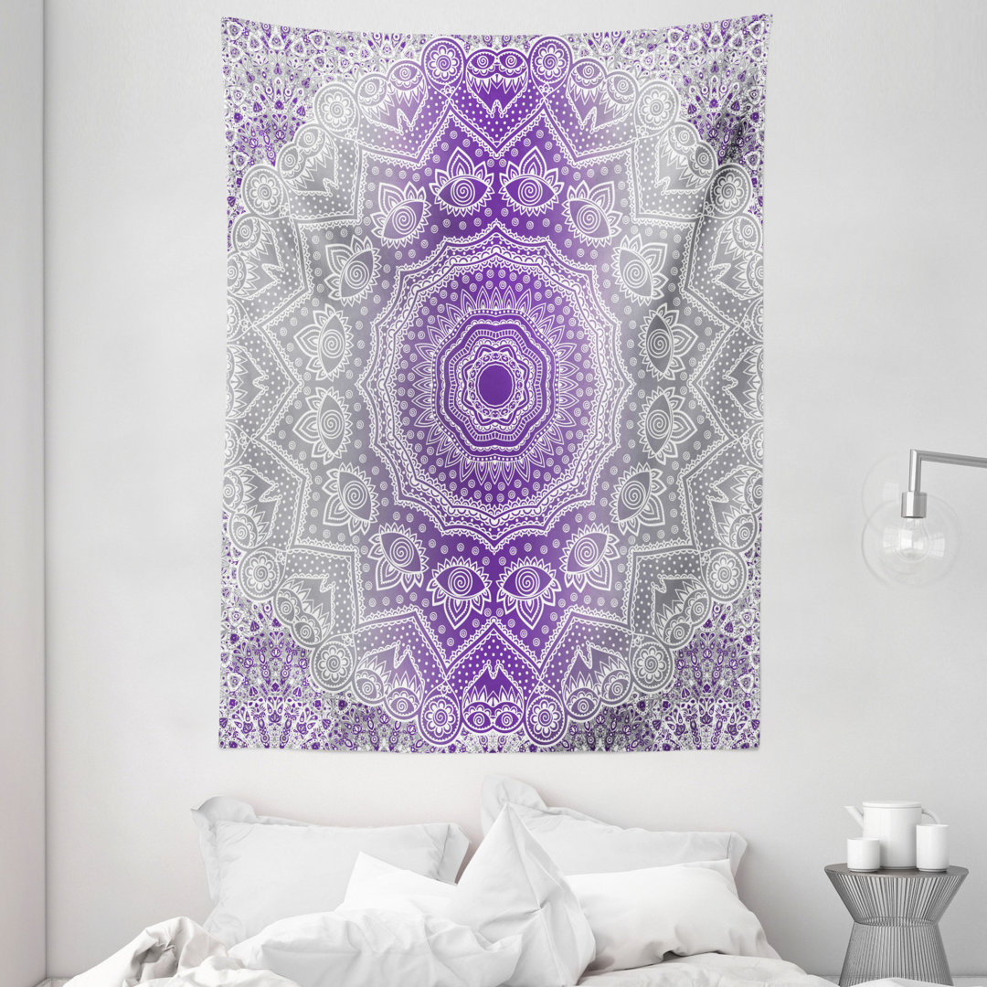 Wandbehang Ombre Mandala abstrakte Kunst Kosmos Thema Zeichen Design