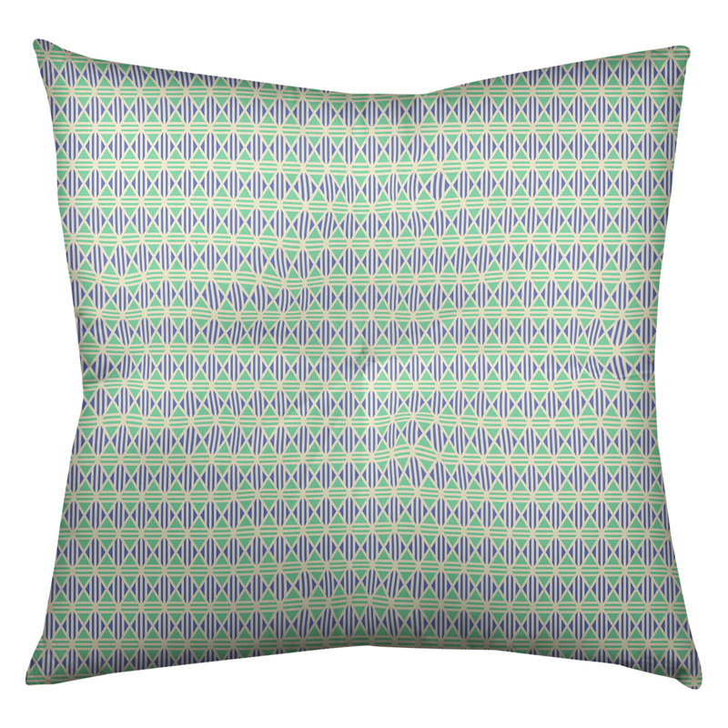 Coussin de sol Katelyn Elizabeth, 26 po x 26 po, Vert / bleu