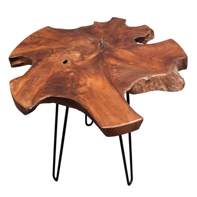 Solid Wood Top End Table