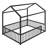 House Shaped  Floor Bed With Safety Fence For Toddlers-326574199-326574184