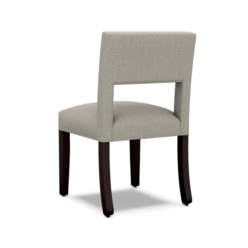 Custom 19" Dining Chair, Dark Brown, White