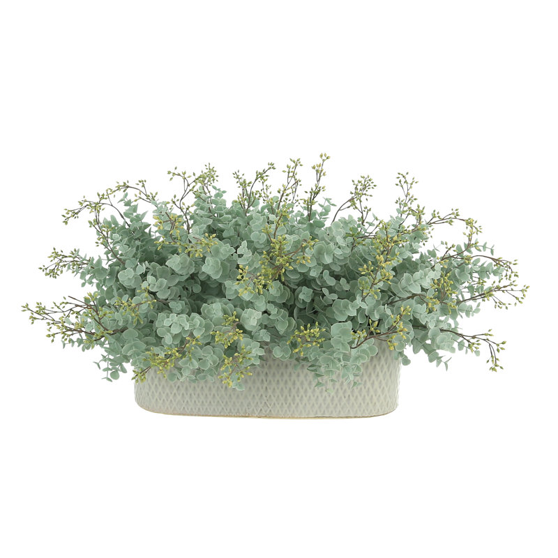 Everlasting Eucalyptus Floral Arrangements in Ceramic Pot
