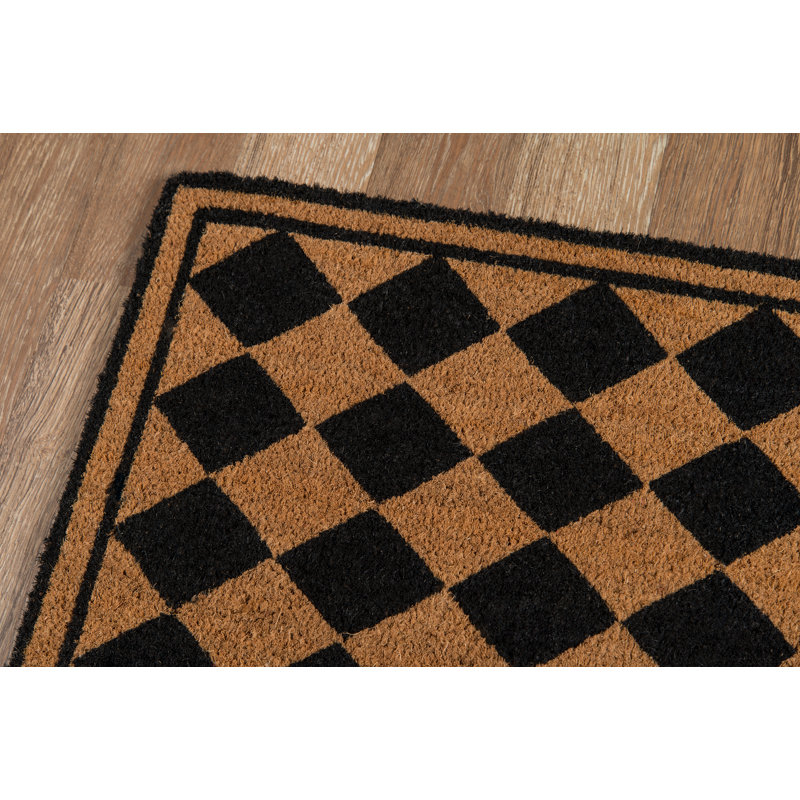 Park Harlequin Hand Woven 30 in. x 18 in. Non-Slip Outdoor Door Mat