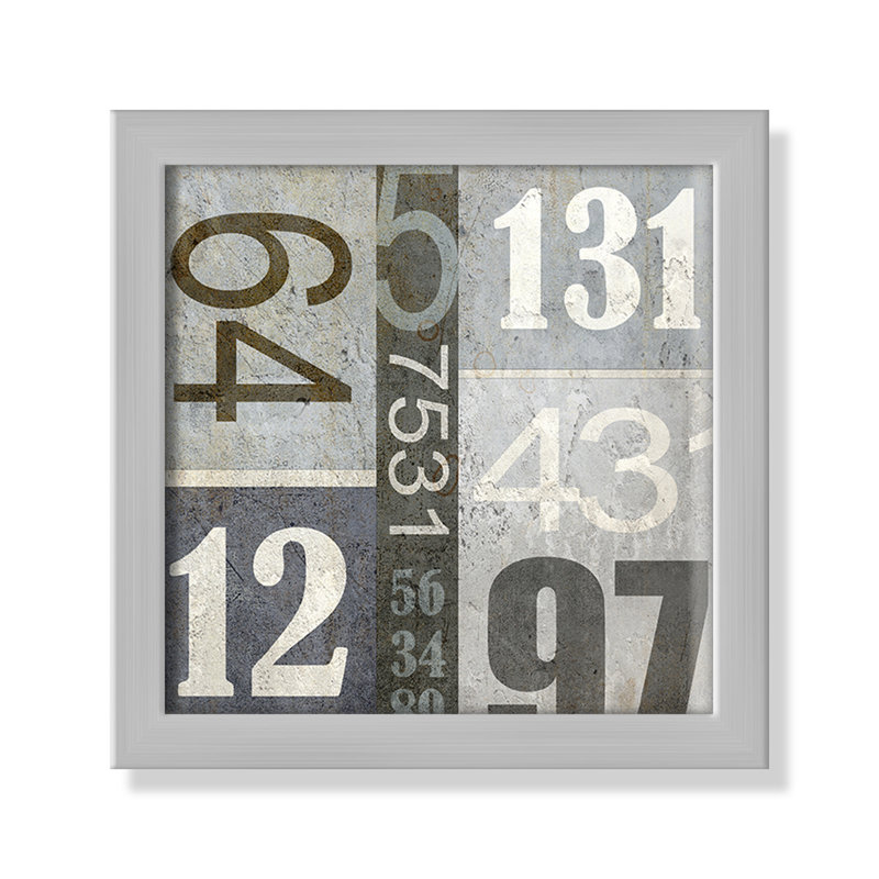Art numérique encadré, 8" H x 8" W x 1.18" D, Encadré de boîte argent