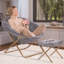 Fauteuil à soucoupe avec repose-pieds-1170816001