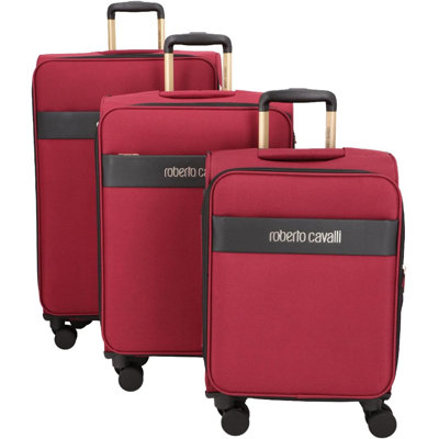 Roberto Cavalli 3-Piece Softside Spinner Luggage Set