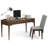 Harper 60"W Solid Wood Mid-Century Modern Writing Desk with 2 Drawers and Flip-Down Keyboard Tray-1389932002-1389932003