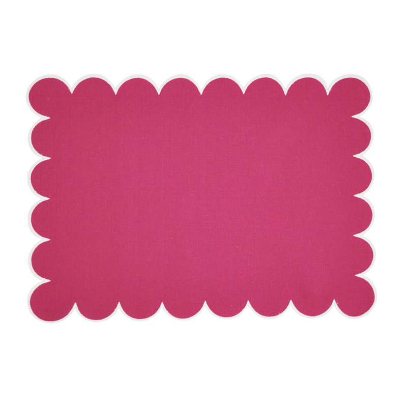 Napperons rectangulaires 100% coton Paddock, Rose profond
