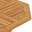 Curson Octagonal Teak Solid Wood Outdoor with Umbrella Hole Bistro Table - 85 cm W 85 cm D
