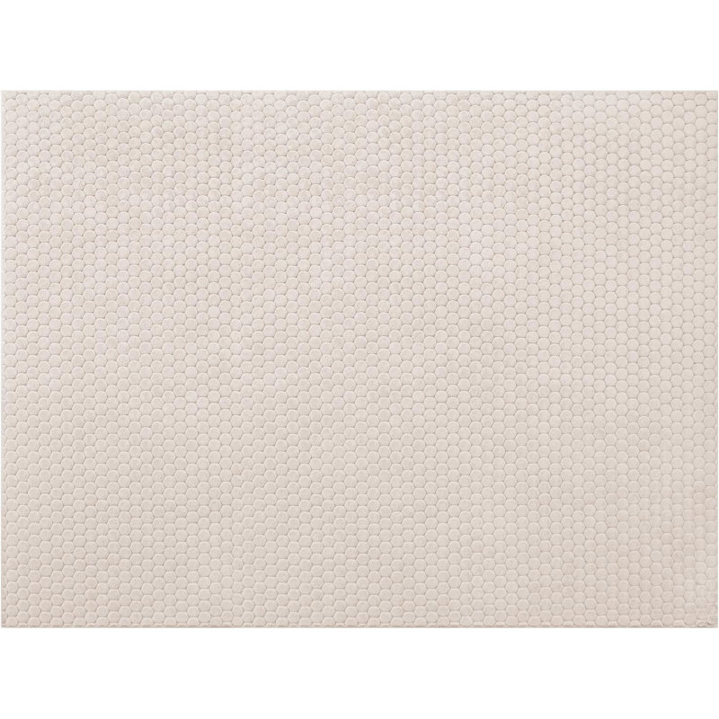 Tapis beige lavable à bulles 3D