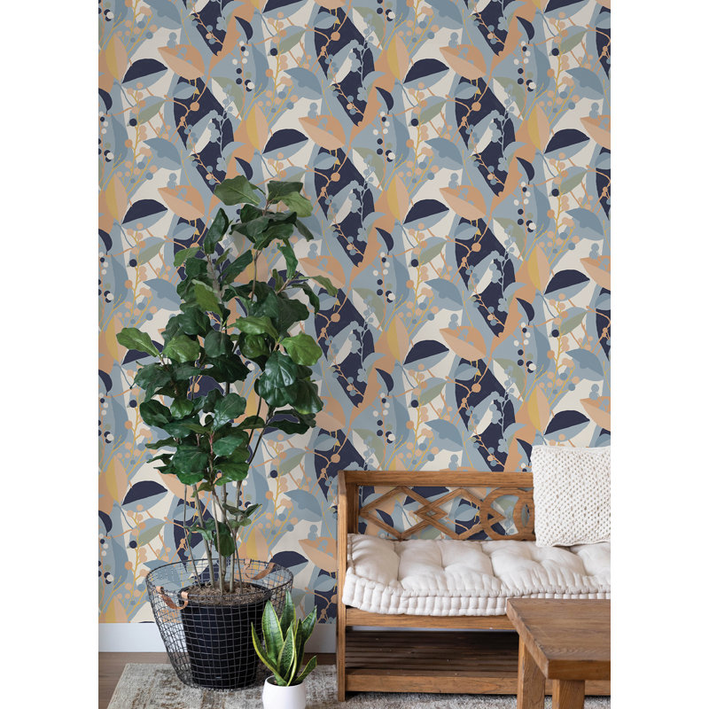 Adelaide Peel & Stick Floral Roll, Blue