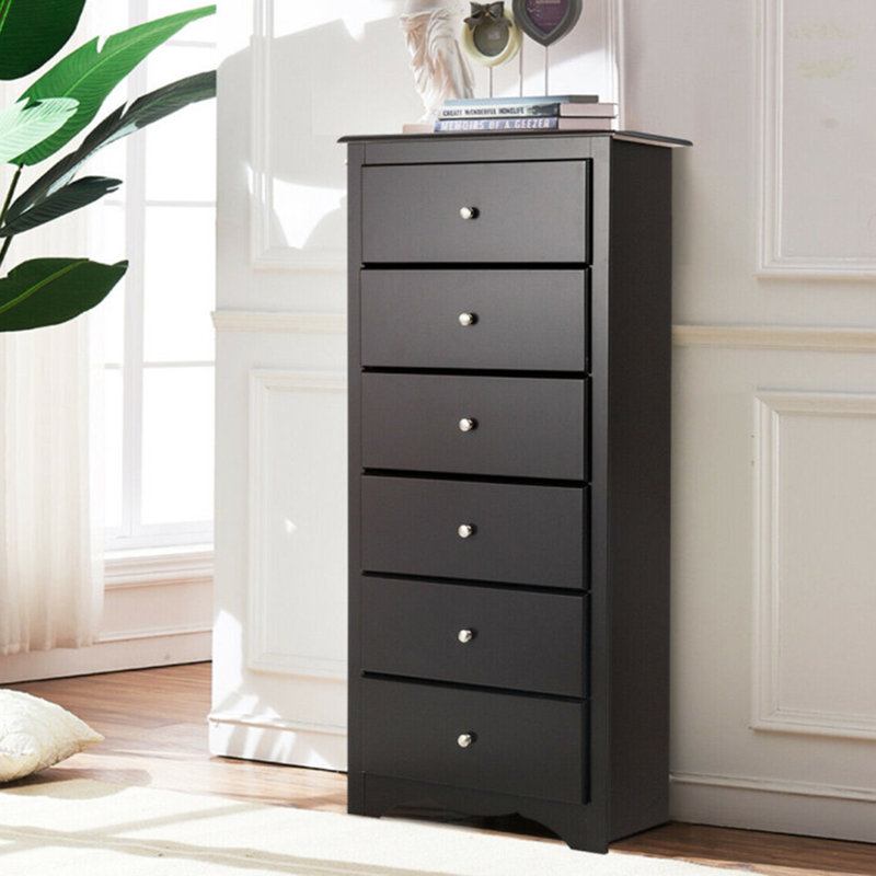 Badamo 23.5'' W 6 - Drawer Dresser, Brown
