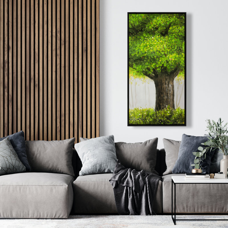 Big green tree - 24"x48" Framed canvas