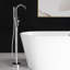 Robinet de baignoire autoportant monocommande à fixation au sol avec douche à main-30970379