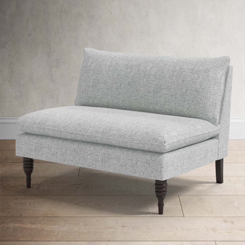Varick Upholstered 47'' Settee, Zuma Pumice Textured Linen