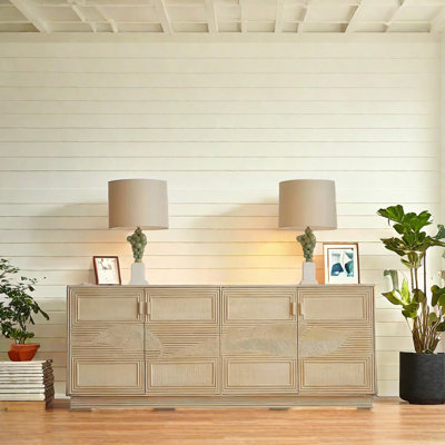 Simple Rattan Art Accent Cabinet Solid Wood Accent Cabinet