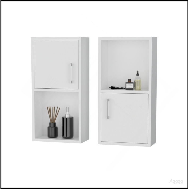 Armoire à pharmacie avec rangement ouvert Dixie, White