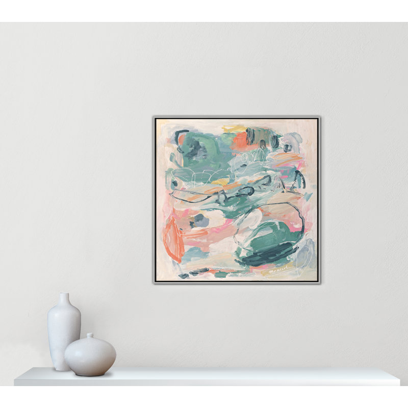 «Echoes Of Tom demain», reproduction carrée par Marisol Evora, H 37,5 po x l 37,5 po, Argent argent