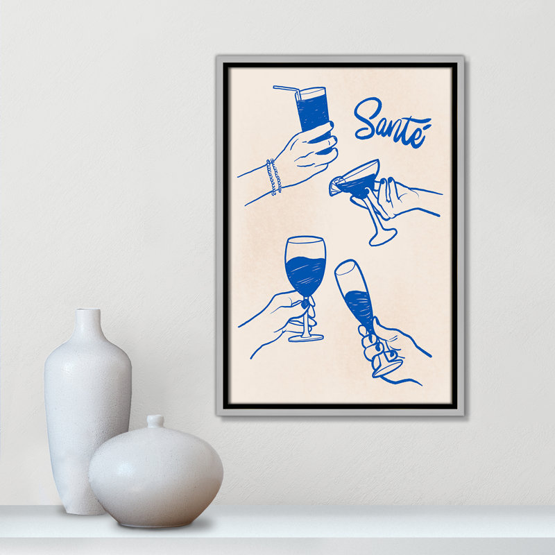 «Sante Print» par Kimberly Allen, Flottant argenté, L 13,5 po x H 19,5 po