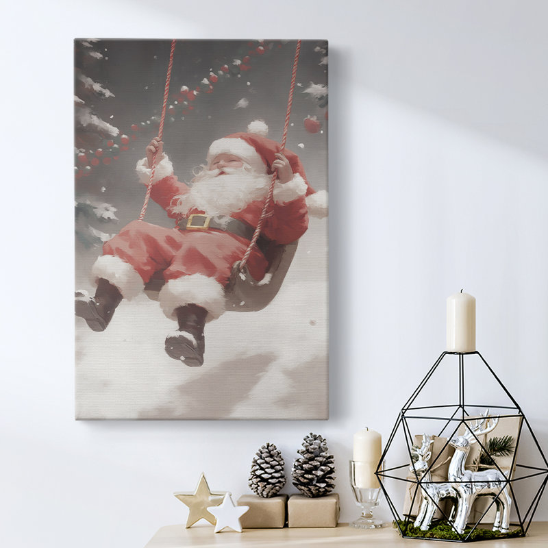 Art des Fêtes de Noël - Toile tendue avec châssis - Série 2-LXV, H 36 po x l 24 po