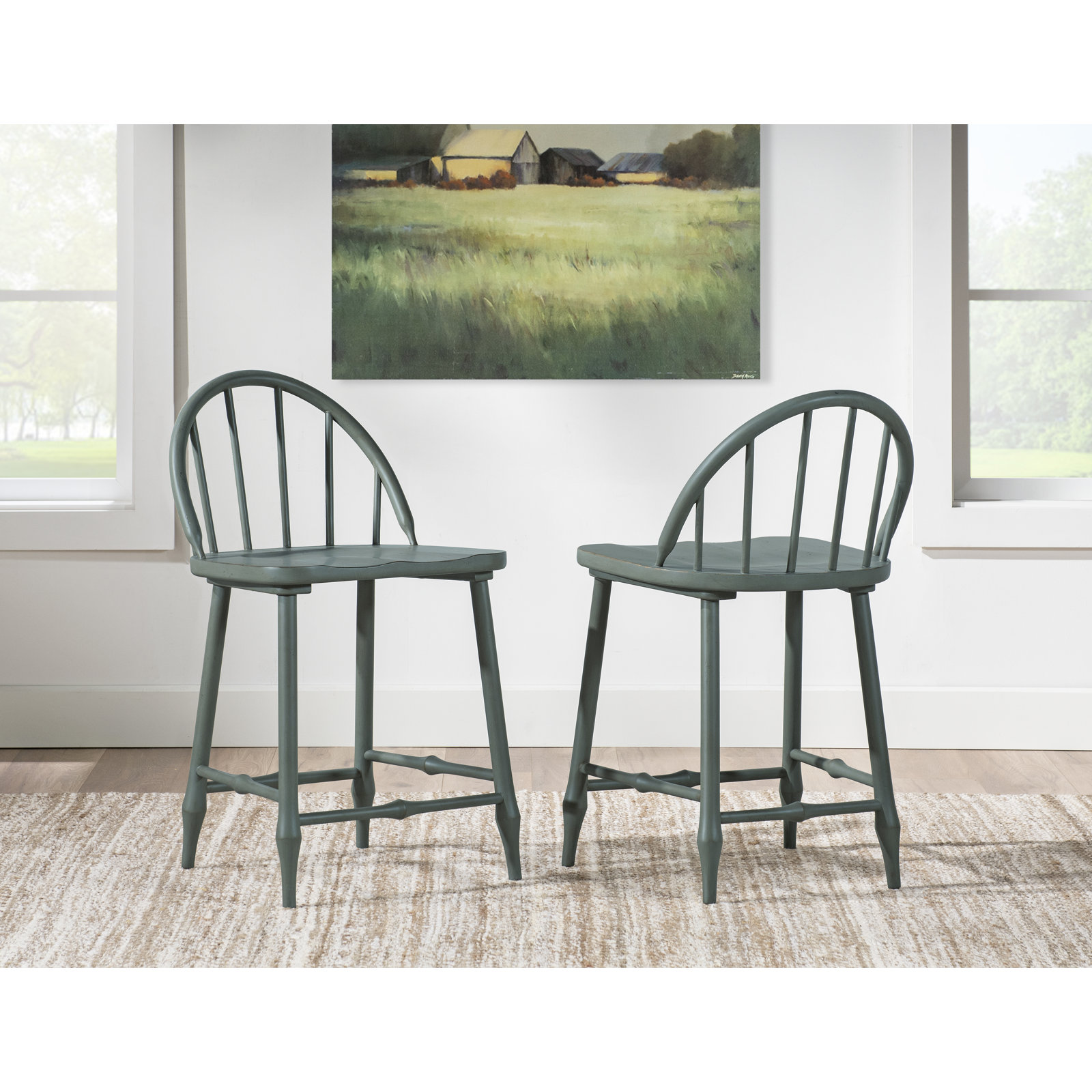 Country Living 24" Bar Stool, Green