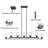 Breely 7-Light 53.1"W Oversized Linear Kitchen Island Pendant