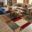 Ebern Designs Cyinthia Marcia Modern Geometric Blocks Multi Hand-Carved Rug-1715660150