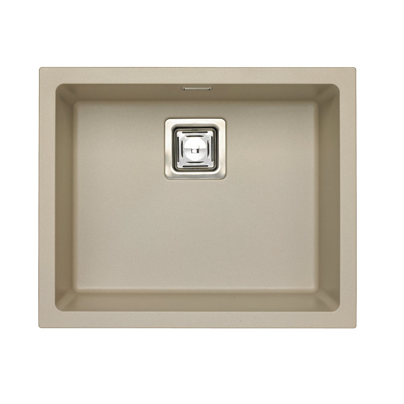 Belfry Kitchen Losurdo 460mm W Single Bowl Granite Inset Kitchen Sink 0, Pebble