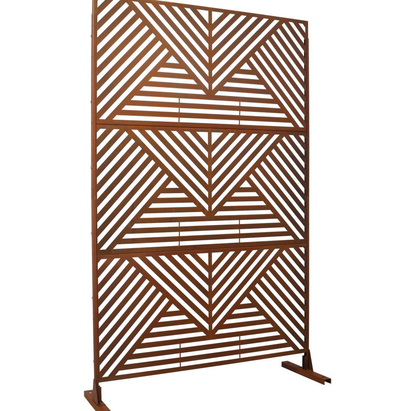 Pare-étincelles 48 "x 76" pour balcon, patio - rouge rouille 76 "de haut, 48" de large, Brun