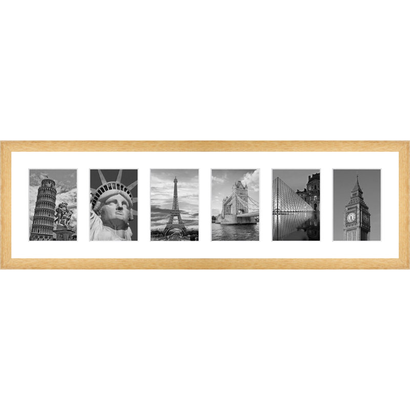 Kernberry Wood Picture Frame with Mat, Natural Brown
