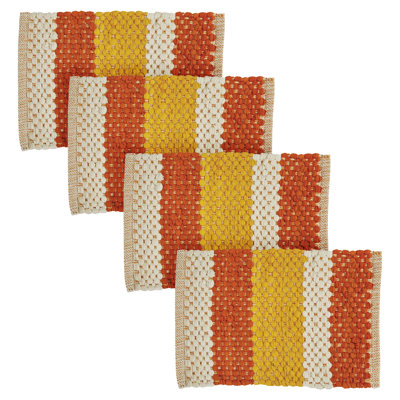 Ensemble de 4 napperons Split P Candy Corn Chindi