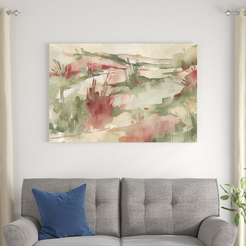 " Rust Grasslands II " Painting Print, 32" H x 48" W 
