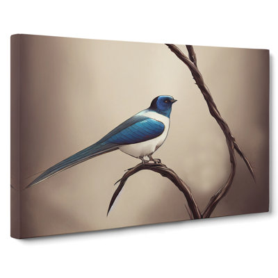 Shining Swallow Bird - Wrapped Canvas