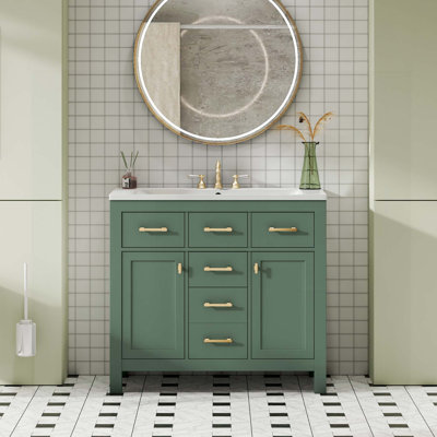 Modern Bathroom Vanity with Multiple Storage Options and Premium Materials