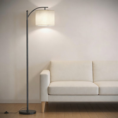 Smart Arc Floor Lamp With RGB Bulb, Remote & App Control, Dimmable