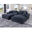 Canapé modulaire en chenille avec ports USB 104,86 "， deux repose-pieds, rangement et porte-gobelets (5 pièces)-1721666883