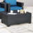 Outdoor Table with Storage Patio Table Wicker Coffee Table All-Weather Side Table Waterproof Cover-476001050