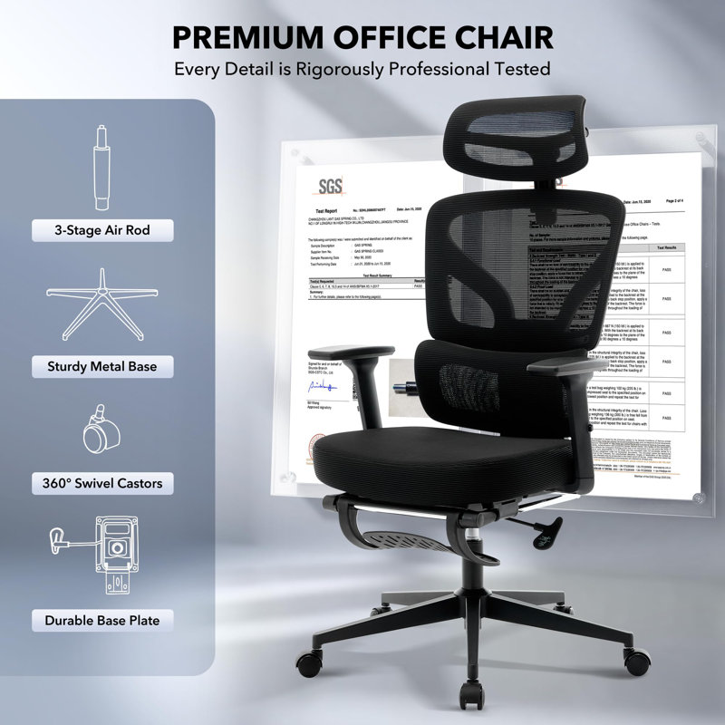Fauteuil de bureau ergonomique HighBack, Vaporisateur en plastique noir