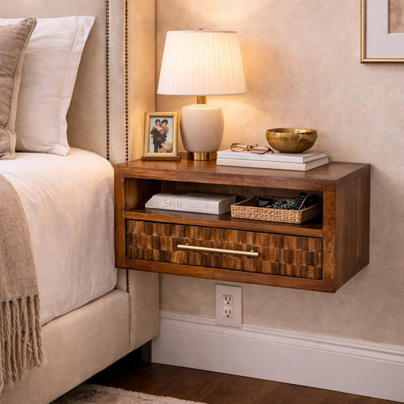 Cadiz Textured Bedside Table