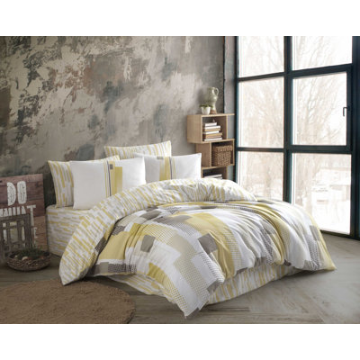 Cotton Geometric Shapes Duvet Cover