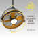 24.8" Ebern Designs Outdoor Ceiling Fan With Light 360-degree Manual Vertical Rotation - Waterproof