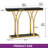Mercer41 39.3" Console Table With Faux Marble Top, LED Light & Gold Metal Frame