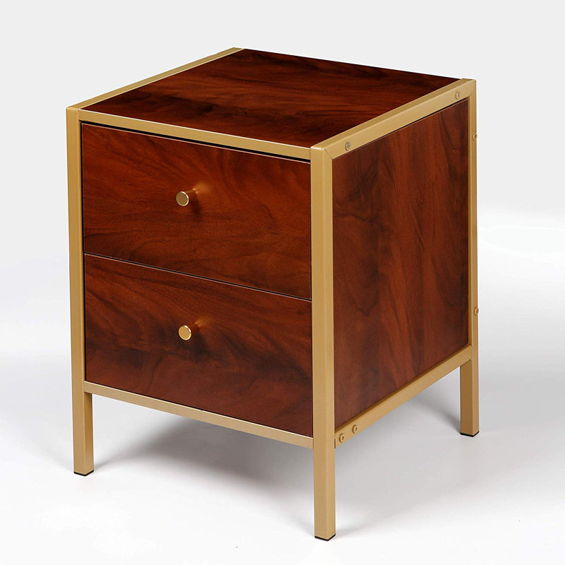 Quinlan 40cm W Metal Bedside Table